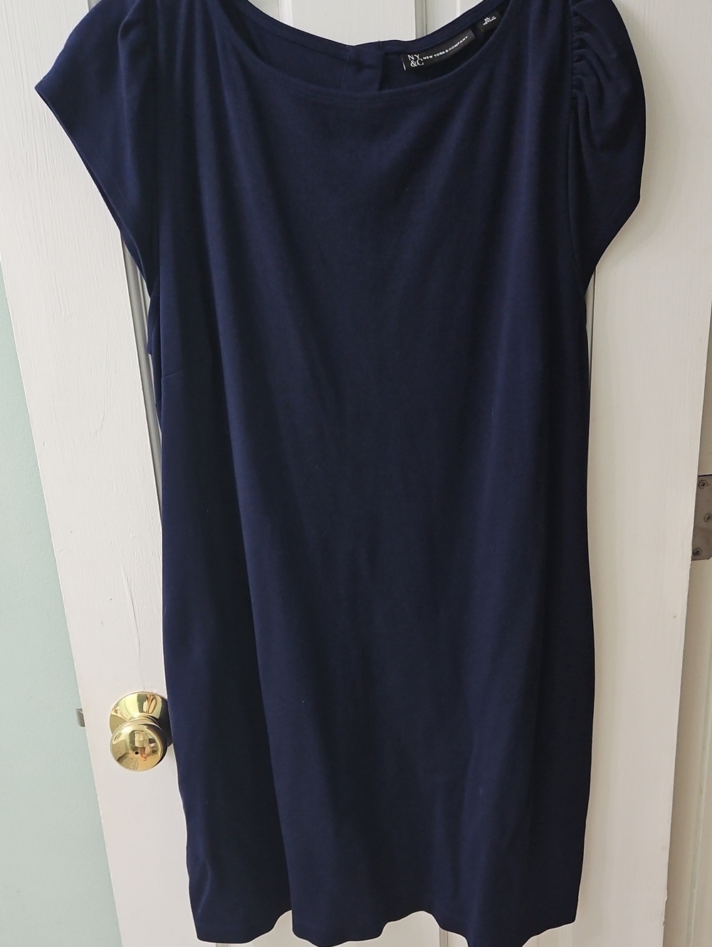 New York & Company Navy Mini Shift Dress